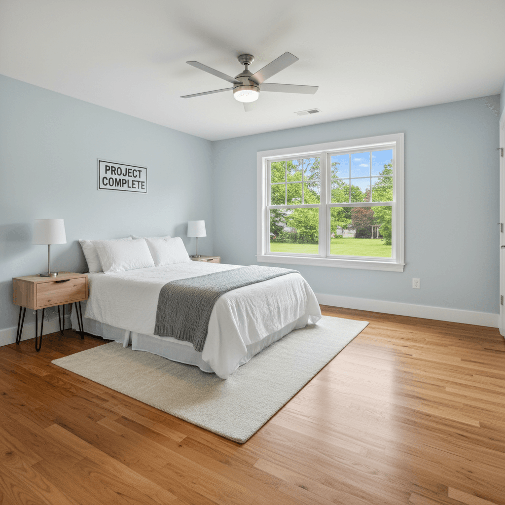Bedroom addition completed by M&P Remodeling