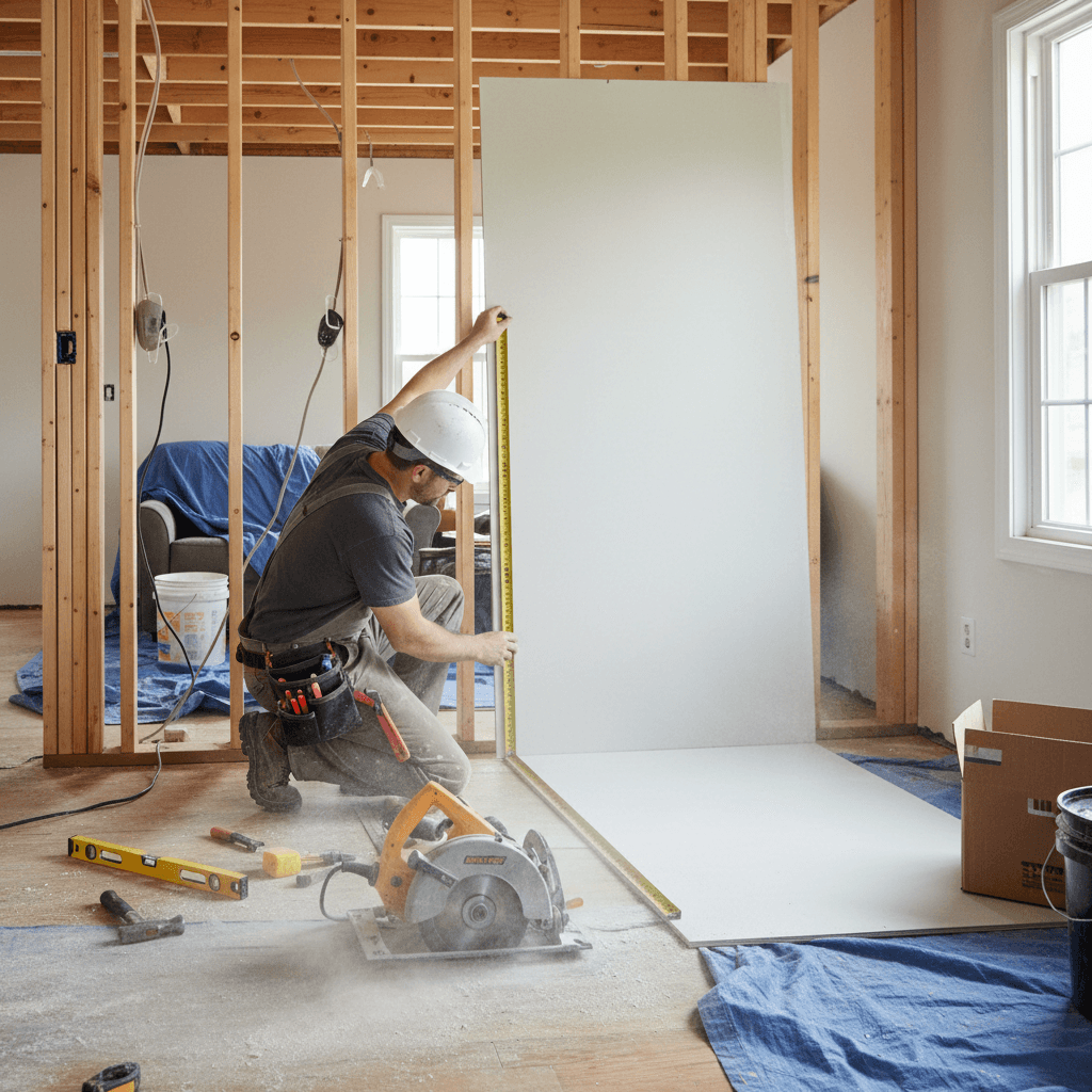 Wall and framing work on a Hurst addition